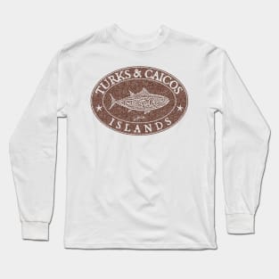 Turks & Caicos Islands Bluefin Tuna (Distressed) Long Sleeve T-Shirt